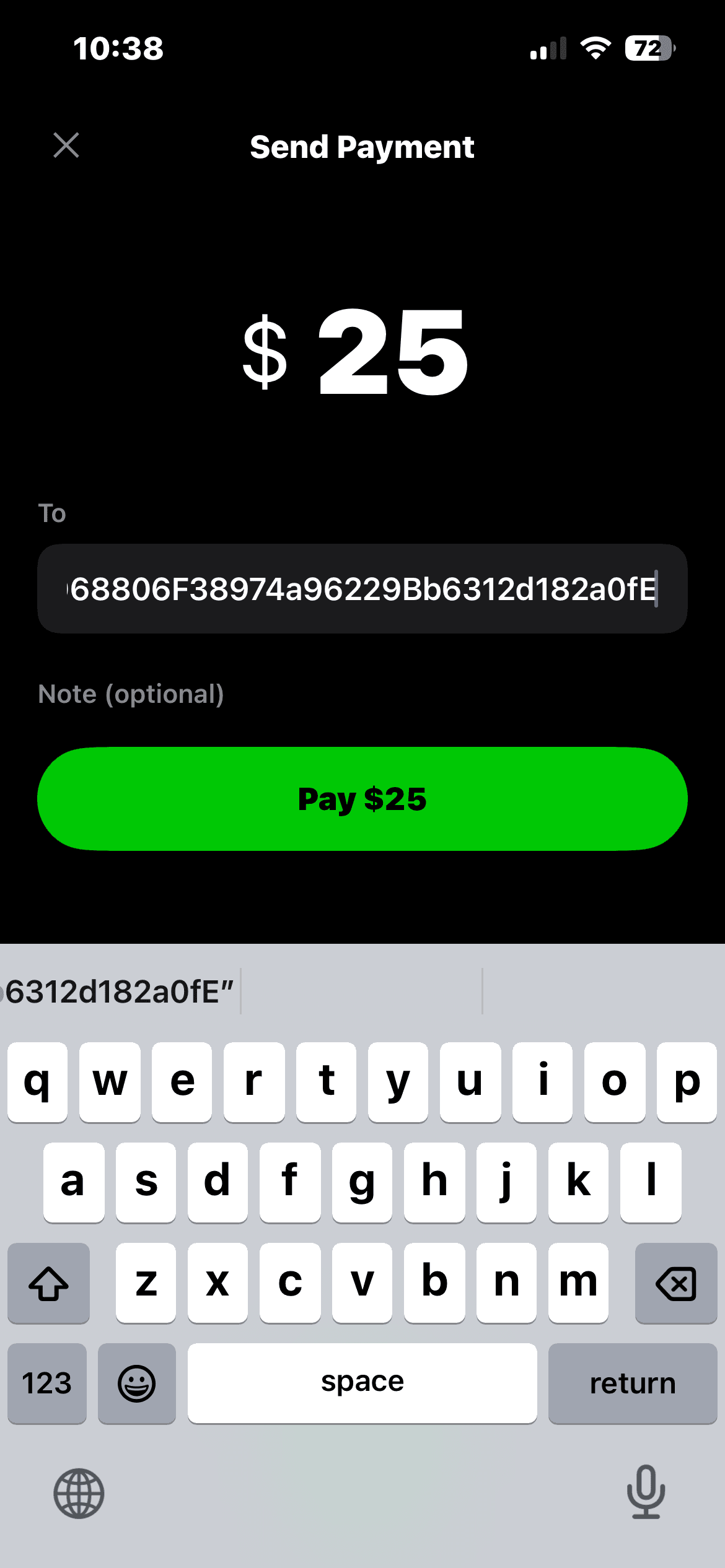 Send Payment with Address